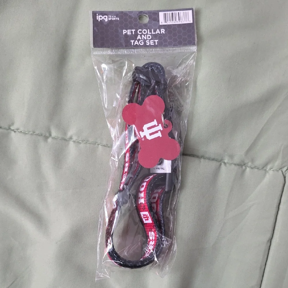 Indiana University Pet Collar and Tag Set